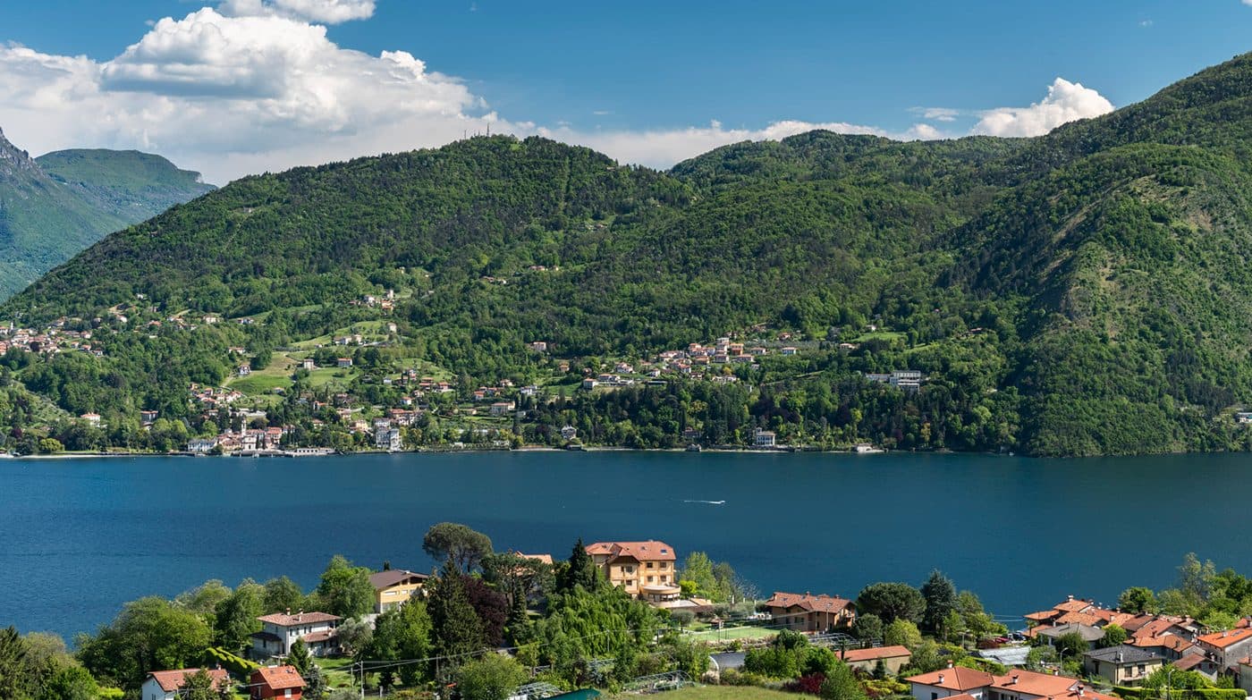 Vista panoramica sul Lago di Como dall'Hotel Rusall